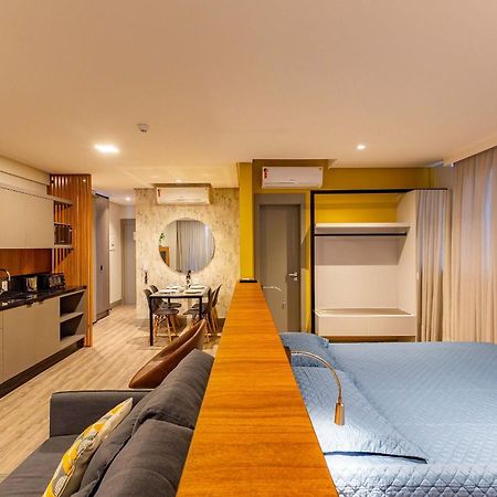 Confortavel Loft Com Vista Para O Mar - Condominio Com Piscina Bombinhas Bagian luar foto