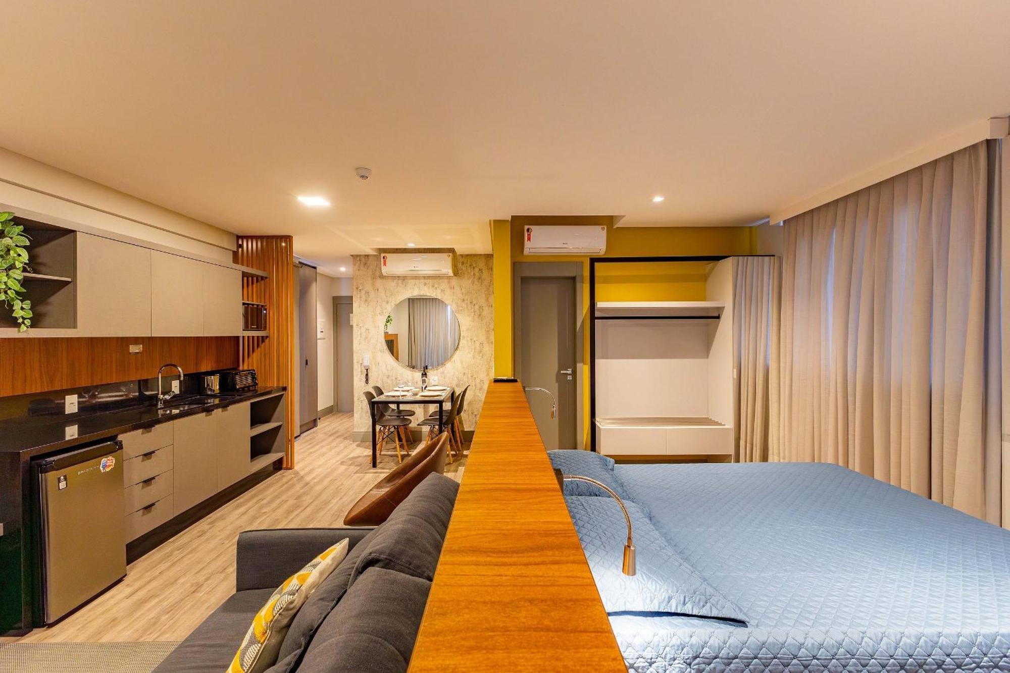 Confortavel Loft Com Vista Para O Mar - Condominio Com Piscina Bombinhas Bagian luar foto