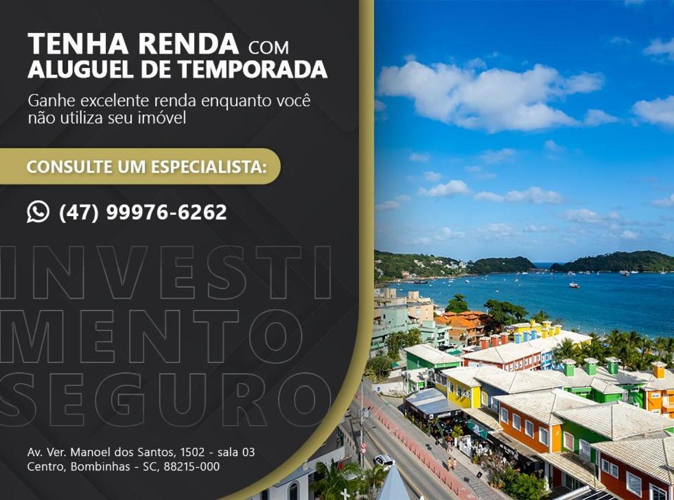 Confortavel Loft Com Vista Para O Mar - Condominio Com Piscina Bombinhas Bagian luar foto